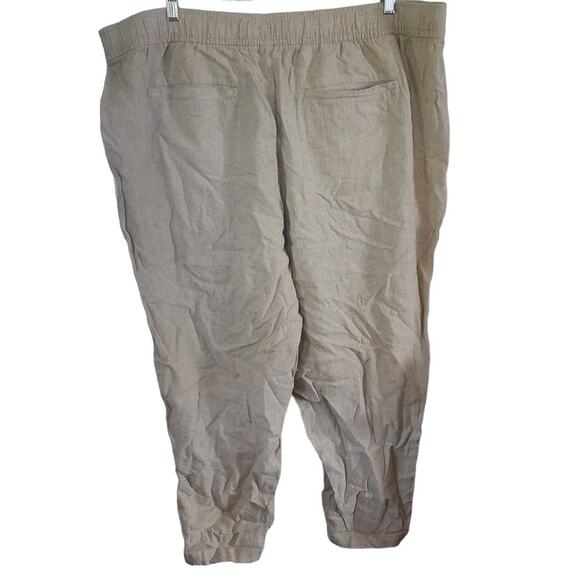 Old Navy Women's High-Waisted Cropped Linen-Blend Tapered Pants Plus Size 3X - Picture 3 of 7